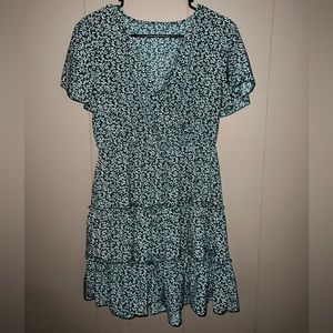 Floral Green Sun Dress